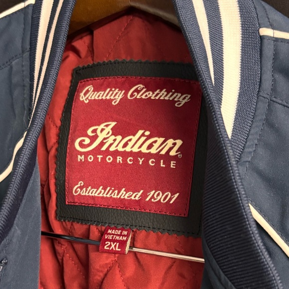 Indian Motorcycle Bomber Jacket Navy 2XL - Picture 5 of 6